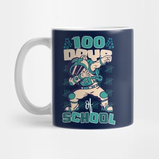 100 Days of school featuring an Astronaut Dabbing #3 Mug